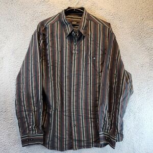 Axis Shirt Mens XL Multicolor Striped Pocket Long Sleeve Collared‎ Button-Up